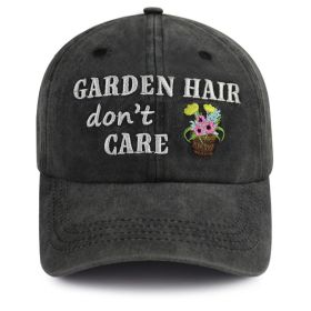 2pcs Garden Hair Hat For Men Women, Adjustable Embroidered Wash Cotton Baseball Cap (Option: 1pcs)