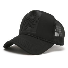 Trendy Brand Solid Color Tall Truck Hat Truck Hat For Men And Women Couples Caps (Option: 2black-One size)