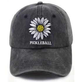 2pcs Funny Black Pickle Ball Hat For Men Women, Adjustable Embroidered Wash Cotton Baseball Cap (Option: 1pcs)