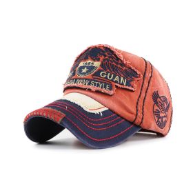 Wash and make old sun protection baseball cap (Option: Dark Blue-54cm)