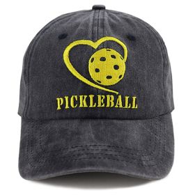 2pcs Pickleball Baseball Cap, I Love Pickleball Heart Embroidered Hat For Women Men, Lightweight Adjustable Sports Hat (Option: 1pcs)