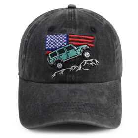 2pcs Vintage Washed Baseball Cap With Off-Road Embroidery, Outdoor Adventure Trucker Hat For Women Men (Option: 1pcs)