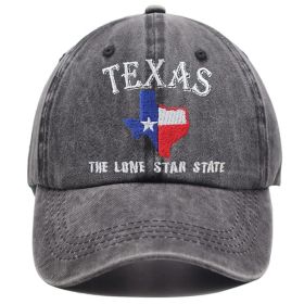 2pcs Texas The Lone Star State Embroidered Vintage Washed Baseball Cap - Adjustable Cotton Hat For Men Women (Option: 2pcs)