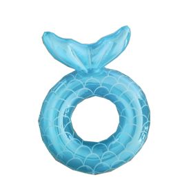 Thickened Internet Celebrity Adult Version; 110 Large Mermaid Swimming Ring Armpit Ring Fish Tail Floating Row Absolute Quality Eye-catching And (Color: Powder Blue, Style: Mermaid Swim Ring)