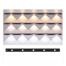 Rechargeable Cat's Eye Hill Corrugated Light Strip (Color: Black, size: 60cm)