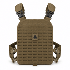 Lightweight Training Vest Carrier with Laser-Cut Panel, Adjustable Fit (Color: Tan)