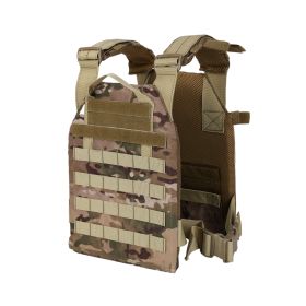Tactical Weighted Vest for Men and Women, Quick-Release Adjustable Weight Vest with MOLLE Webbing for Strength Training, Running (Color: Camo)