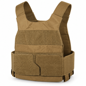 Tactical Training Vest Carrier, Adjustable Lightweight Workout Vest with Hook-and-Loop Panels and Modular Slots for Rucking (Color: Tan)