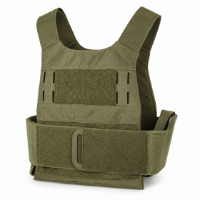 Tactical Training Vest Carrier, Adjustable Lightweight Workout Vest with Hook-and-Loop Panels and Modular Slots for Rucking (Color: OD Green)