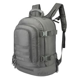 Military Bug Out Bag Expandable Backpack Tactical Daypack With Waist Strap for Outdoor Hiking Hunting (Color: Grey)